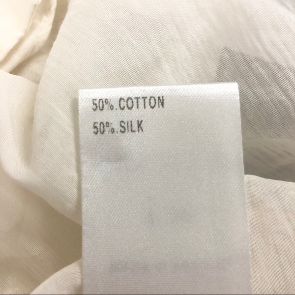 CHLOÉ Silk & Cotton Sheer Ruffle Button Up Blouse - Picture 7 of 11